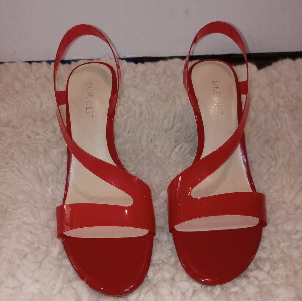 Nine West Red Slingback Heels